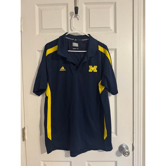 Adidas University of Michigan Dri-Fit Athletic Polo Block M Sz: Large - Picture 1 of 4